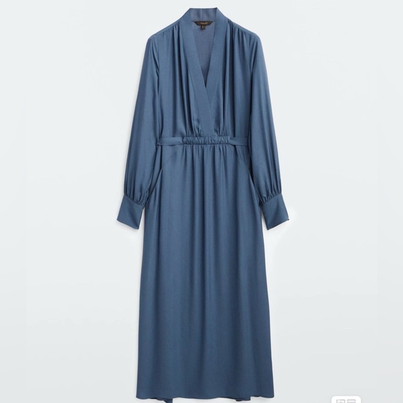 Massimo Dutti Blue Long Sleeve Dress - Picture 2 of 7